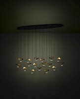 Závěsné svítidlo DRACERA LED černá/zlatá 17X2,3W EGLO 390343