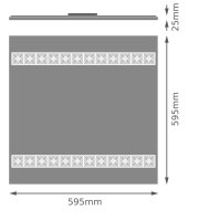 Panelové svítidlo LEDVANCE PANEL LOUVER 600 V 27.5W 840 U16 BK