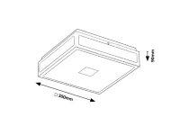 ZOYA LED 18W IP44 chromová 4000K 1390lm RABALUX 75032