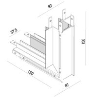 XCLICK M RECESSED CONNECTOR 90grd, INTER