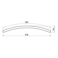 XFREE S CURVED 1200mm 45dgr SURF./SUSP.