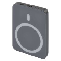 Powerbanka EMOS WI 522, 5 000 mAh, 20 W+Wireless, šedá EMOS B0555GY