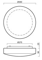 Přisazené LED nouzové svítidlo EDNA 3 3K 13W IP43 bílá OSMONT EDN61217