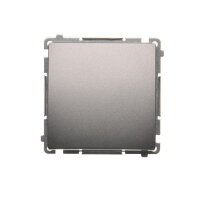Ovladač zapínací SVĚTLO, řazení 1/0, 10AX, 250V~, Inox KONTAKT SIMON BMS1.01/21