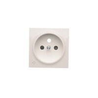 Kryt jednoduché zásuvky s uzemněním, s clonkami antibakteriální bílá DGZ1ZP/AB11