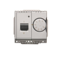 Univerzální otočný termostat, vestavěný senzor, 16A, 230V, stříbrná matná