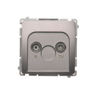 Zásuvka R-TV průběžná 10 dB, 1x vstup: 5-862 MHz Inox BMZAP10/1.01/21