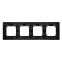 Rámeček 4-násobný Simon 54 Nature, IP20/IP44, kovový inox dark DRN4/83