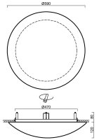 Polovestavné svítidlo AURA V9 35W IP44 4K NZ3h SKLO OPAL bílá OSMONT AUR61622