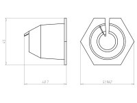 Průchodka protipožární do stěny pro trubku M16-M25mm KAISER 9459-02