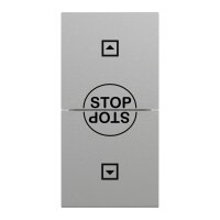 Žaluziový spínač NOVÁ UNICA 10A, 1M, Aluminium SCHNEIDER NU310830SC