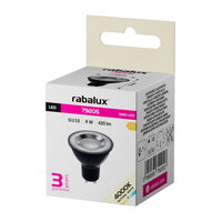 Světelný zdroj SMD LED, GU10, 4W, 420lm, 4000K, black RABALUX 79205