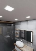 LED DOWNLIGHT SQUARE IP66 6W 3000K+DIM