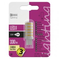 Emos ZQ9530 LED CLS JC 3,5W(30W) 330lm G9 WW /1525736201/