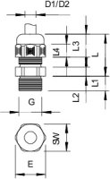 OBO V-TEC L PG16 LGR Kabelová vývodka s dlouhým závitem PG16 světle šedá