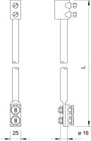 OBO 204 KL-1500 Tyčový vývod zemniče, 1500mm, Ocel, žárově zinkováno