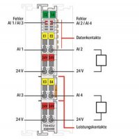 4kanálový analogový vstup 4-20 mA asymetrický vstup Wago 750-455/020-000