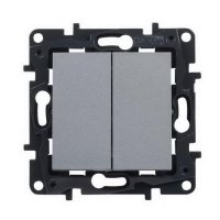 NILOÉ STEP STŘÍDAVÝ PŘEPÍNAČ Č.6+6 HLINÍK  LEGRAND 863308