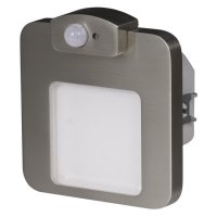 Světlo LED MOZA s čidlem pod omítku do KU 230V~ IP20 NEREZOVÁ OCEL NEUTR. BÍLÁ