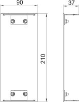 OBO GA-E90210RW Koncový díl pro kanál Rapid 80 90x210mm čistě bílá Hliník Alu