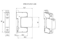 Svodič přepětí  ETITEC D T3 275/3 1+0 RC ETI 002440418