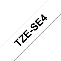Páska BROTHER TZe-SE4, bílá/černá (18mm, plombovací)
