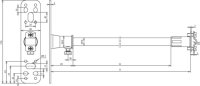 DEHNiso-distanční vzpěra pro prům. 8mm DEHNgrip L 1030mm s upevňovací destičkou