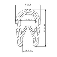 Ochranná lišta 4A-3,8mm černá, 100m svitek ELEKTRO BEČOV G413660