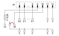 propojovací modul pro systémovou kabeláž, pro konektory řady 232, 12pól.