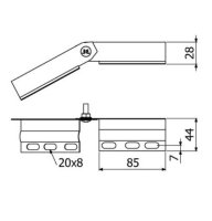 Spojka kloubová žlabu LINEAR+  SKL-1B 60 ''SZ'' ARKYS ARB-14211106