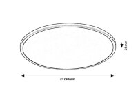 EZIO LED 18W IP20 matná černá 3000K 1400lm RABALUX 71156