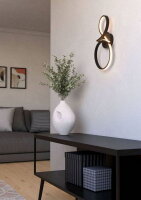 Nástěnné svítidlo SERPINS LED černá/bílá 11,4W IP20 EGLO 901268