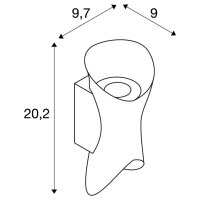 MODELA, nástěnné svítidlo, up/down, 2700K, fáze, bílá SLV 1007809