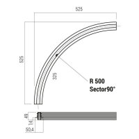 XNET RECESSED CURVED PROFILE 90dgr OPENI