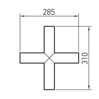 XFREE M SUSP. X-shape CONNECTOR D/I 17W/