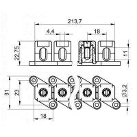 Průchozí izolovaná svorka HPS-10 (12-ti pólové provedení) ELEKTRO BEČOV J441200