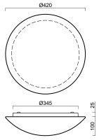 Přisazené LED nouzové svítidlo AURA 11 3K 17W IP44 bílá OSMONT AUR61032