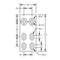 FleXbus Extender 50x10 for conductor 220, 360 and 545mm2 Type 1