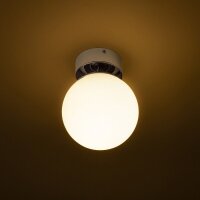 BOLLY 17 stropní opálové sklo/chrom 230V E27 15W IP44 RENDL R13693