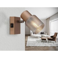 Nástěnné svítidlo SATELLA kávová 1x40W E14 IP20 GLOBO 54314-1