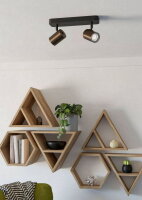 Stropní bodové svítidlo CONSUMA 1 GU10 10W IP44 černá/matný bronz EGLO 300588