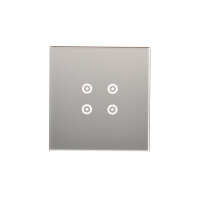 Dotykový panel Simon 54 Touch, 1 modul 4 dotykové pole, stříbrná mlha DSTR14/71