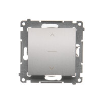 Spínač žaluziový jednoduchý tříjpolohový (1-0-2) 10A 250V, stříbrná matná