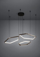 Závěsné svítidlo ESTRELLA LED-CCT 50W IP20 matný bronz/černá EGLO 390505