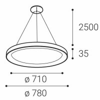 BELLA SLIM 78 P-Z, B 60 2CCT 3000K/4000K ZÁVĚSNÉ ČERNÉ LED2 3271953ZBTW