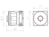 Krabice přístrojová hloubka 82 mm, do betonu KAISER 1265-40