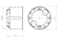 Krabice přístrojová O-range hloubka 49 mm, do dutých stěn KAISER 9063-02