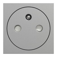 Zásuvka NOVÁ UNICA skrytá 250V/16A 2P+E, clonky, bezšroubová, Aluminium