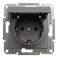 ASFORA Zásuvka SCHUKO 250V 16A, clonky, IP44, antracit SCHNEIDER EPH3100171