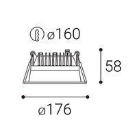 Zápustné svítidlo ZETA II M, W 11-23W 2700K/3000K/4000K UGR bílá LED2 2550371